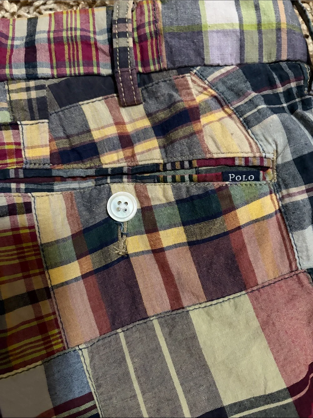 Ralph Lauren Multicolor Patchwork Plaid Men's Shorts size 30